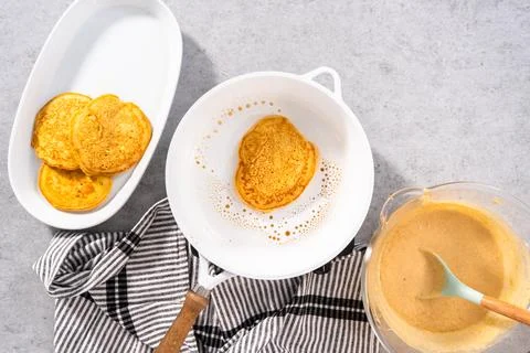 Pumpkin pancakes Stock Photos