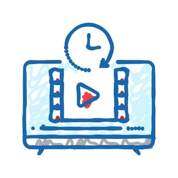 Pumpkin patch autumn icon doodle illustration Stock Illustration