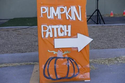 Pumpkin Patch Sign Display Stock Photos