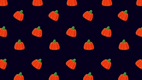 Pumpkin Pattern Halloween Background Stock Footage 213370812