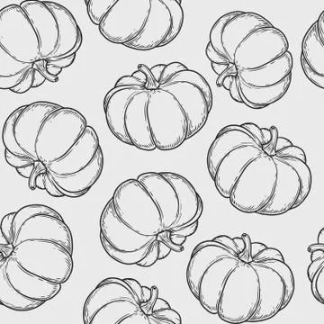 Pumpkin pattern Stock Illustration