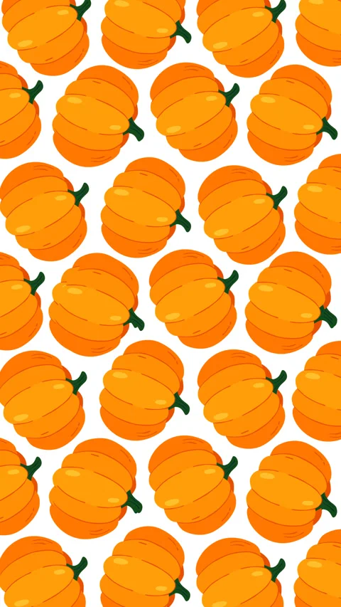 Pumpkin Pattern Motion Graphic Background Cute Orange Vegetable Animation 動画素材 346501330