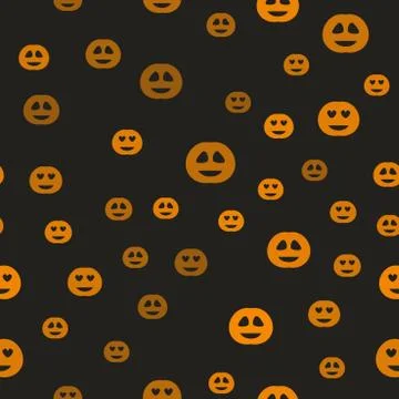 Pumpkin pattern. Seamless vector Stock Illustration