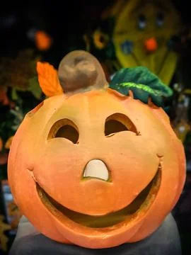 Pumpkin with a Personality Stock Photos