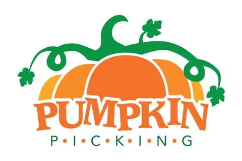 Pumpkin picking icon, Pumpkin logo Stock Illustration