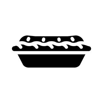 Pumpkin pie glyph icon vector illustration Stock Illustration