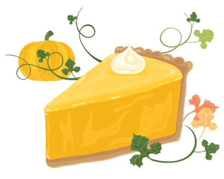 Pumpkin pie Stock Illustration