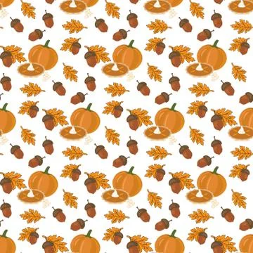 Pumpkin pie pattern Stock Illustration