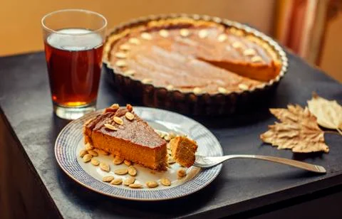 Pumpkin pie Stock Photos