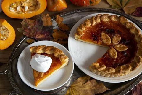 Pumpkin pie 스톡 사진