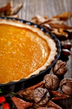 Pumpkin pie Stock Photos
