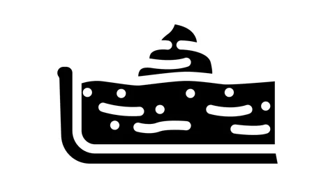 Pumpkin pie slice food snack glyph icon animation 库存影片 326745134