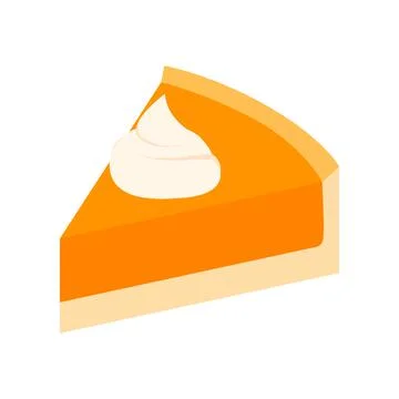 Pumpkin pie slice isometric 3d icon Stock Illustration