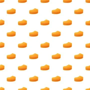 Pumpkin pie slices forming seamless food pattern Stock Illustration