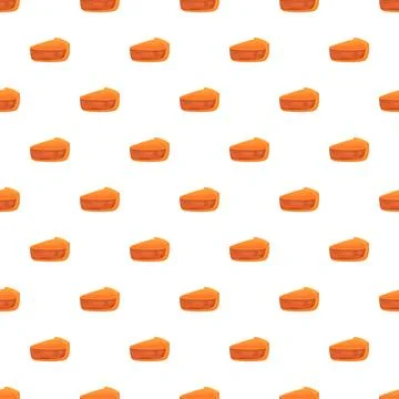 Pumpkin pie slices patterned across a white background Stock Illustration
