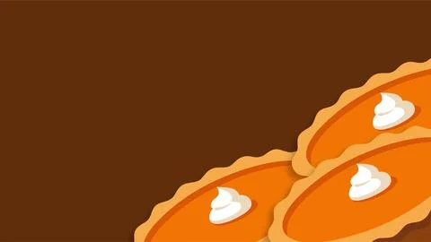 Pumpkin Pie Vector Illustration Background for Thanksgiving Holiday Banner .. 스톡 사진
