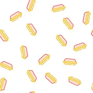 Pumpkin pie vector seamless pattern Stock Illustration