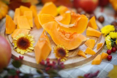 Pumpkin pieces Stock Photos