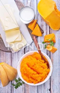 Pumpkin porridge Stock Photos