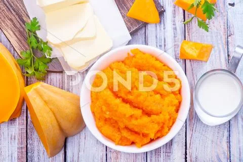 Pumpkin porridge Stock Photos