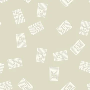 Pumpkin powder line seamless pattern Stock Illustration