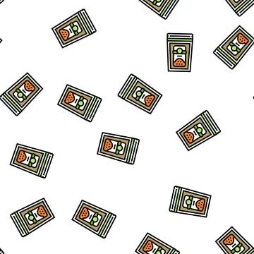 Pumpkin powder vector seamless pattern Stock Illustration