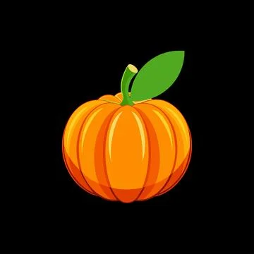 Pumpkin, Pumpkin Flat Design Vegetable Icon Stock Illustration