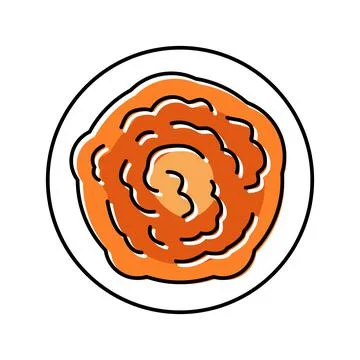 Pumpkin puree color icon vector illustration Stock Illustration