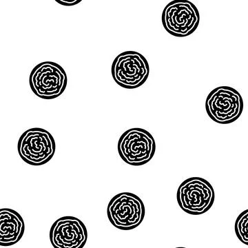 Pumpkin puree glyph seamless pattern Stock Illustration