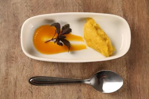 Pumpkin puree Stock Photos