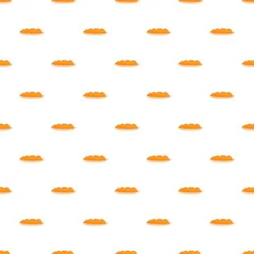 Pumpkin puree seamless pattern on white background Illustrazione stock