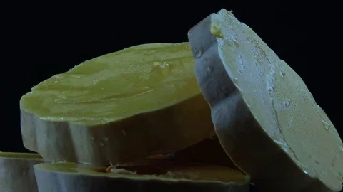 Pumpkin raw round slices 動画素材 82992007