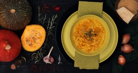 Pumpkin risotto Stockbeeldmateriaal 117034959