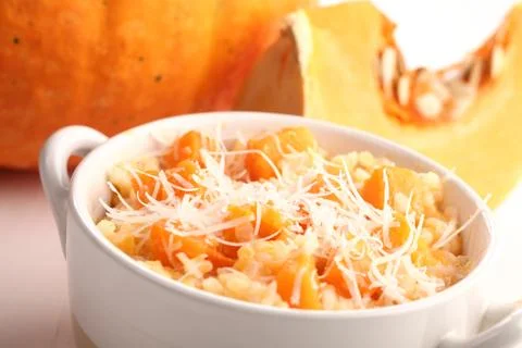 Pumpkin risotto Stock Photos