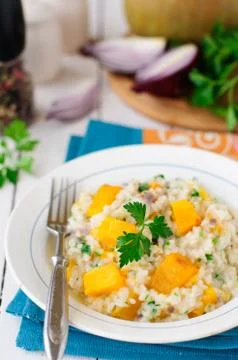 Pumpkin Risotto Stock Photos