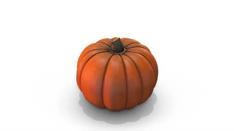 Pumpkin Rotation on a White Background Illustrazione stock