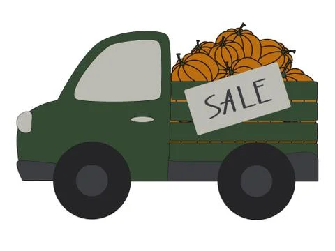 Pumpkin sale. Fall holidays vector illustration Stock Illustration