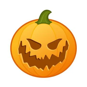 Pumpkin with scary agonizing face Large size of Halloween emoji Ilustración de archivo