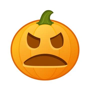 Pumpkin with scary grisly face Large size of Halloween emoji Ilustración de archivo