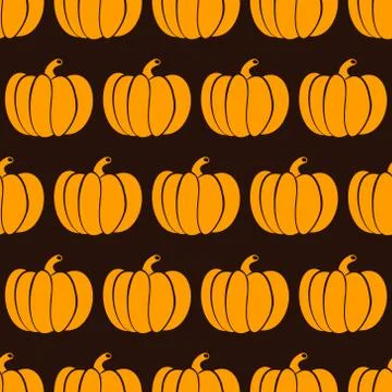 Pumpkin seamless pattern Stock Illustration