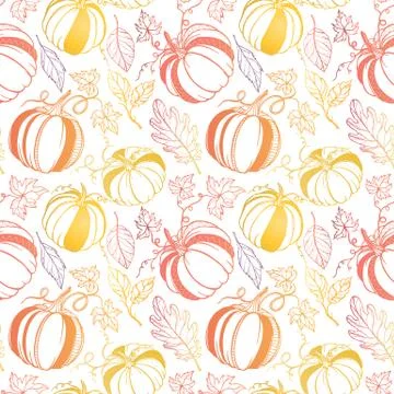 Pumpkin seamless pattern Stock Illustration