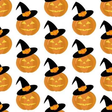 Pumpkin seamless pattern Stock Illustration