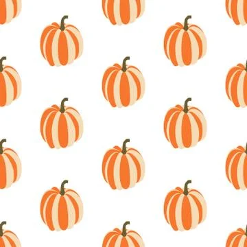 Pumpkin seamless pattern Stock Illustration