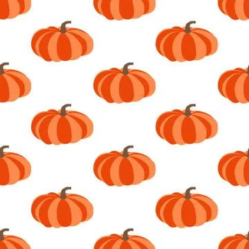 Pumpkin seamless pattern Stock Illustration