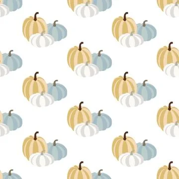 Pumpkin seamless pattern Stock Illustration
