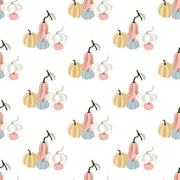 Pumpkin seamless pattern Stock Illustration