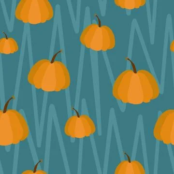 Pumpkin seamless pattern 스톡 일러스트