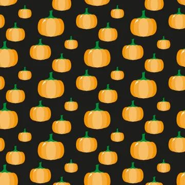 Pumpkin. Seamless pattern. Vector illustration Illustrazione stock