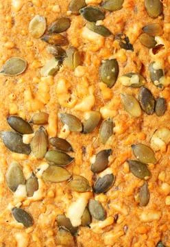 Pumpkin seed cheddar cracker Stock Photos