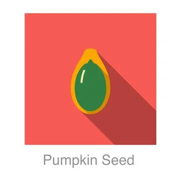 Pumpkin seed flat icon, vector illustration Stock Illustration